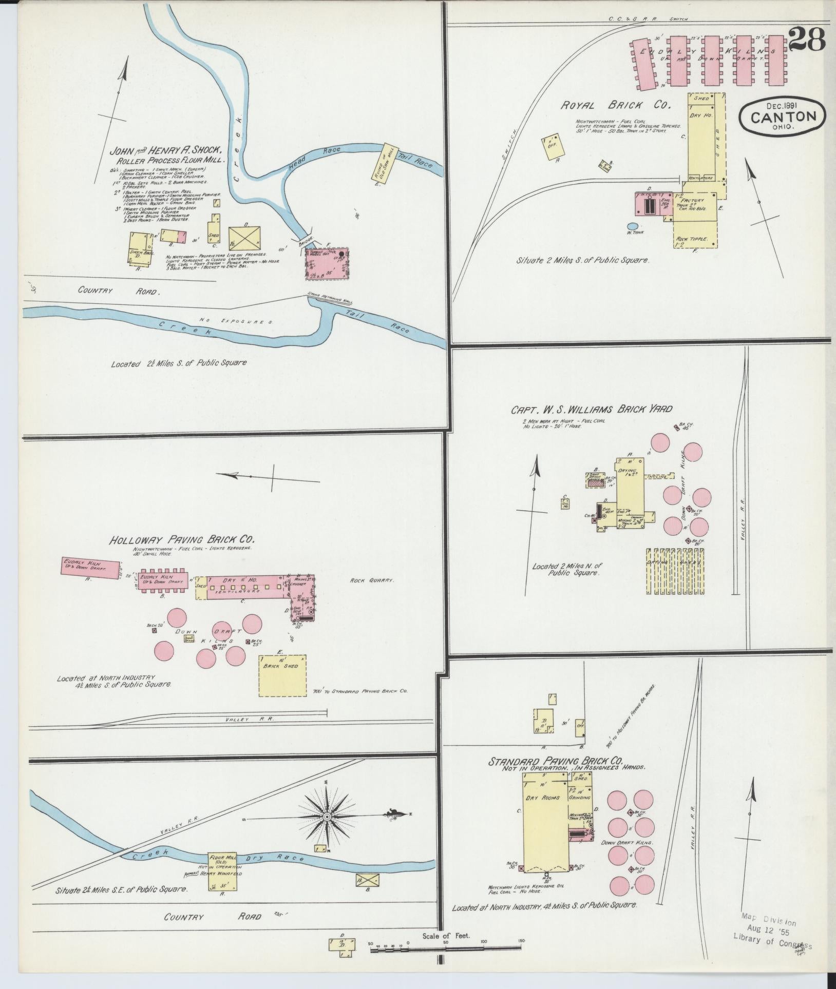 Sanborn Fire Insurance Map from Canton, Stark County, Ohio (1891), Sheet #0028 - Complete Map Set gallery image, historic Sanborn map, vintage wall art, Ohio Ohio