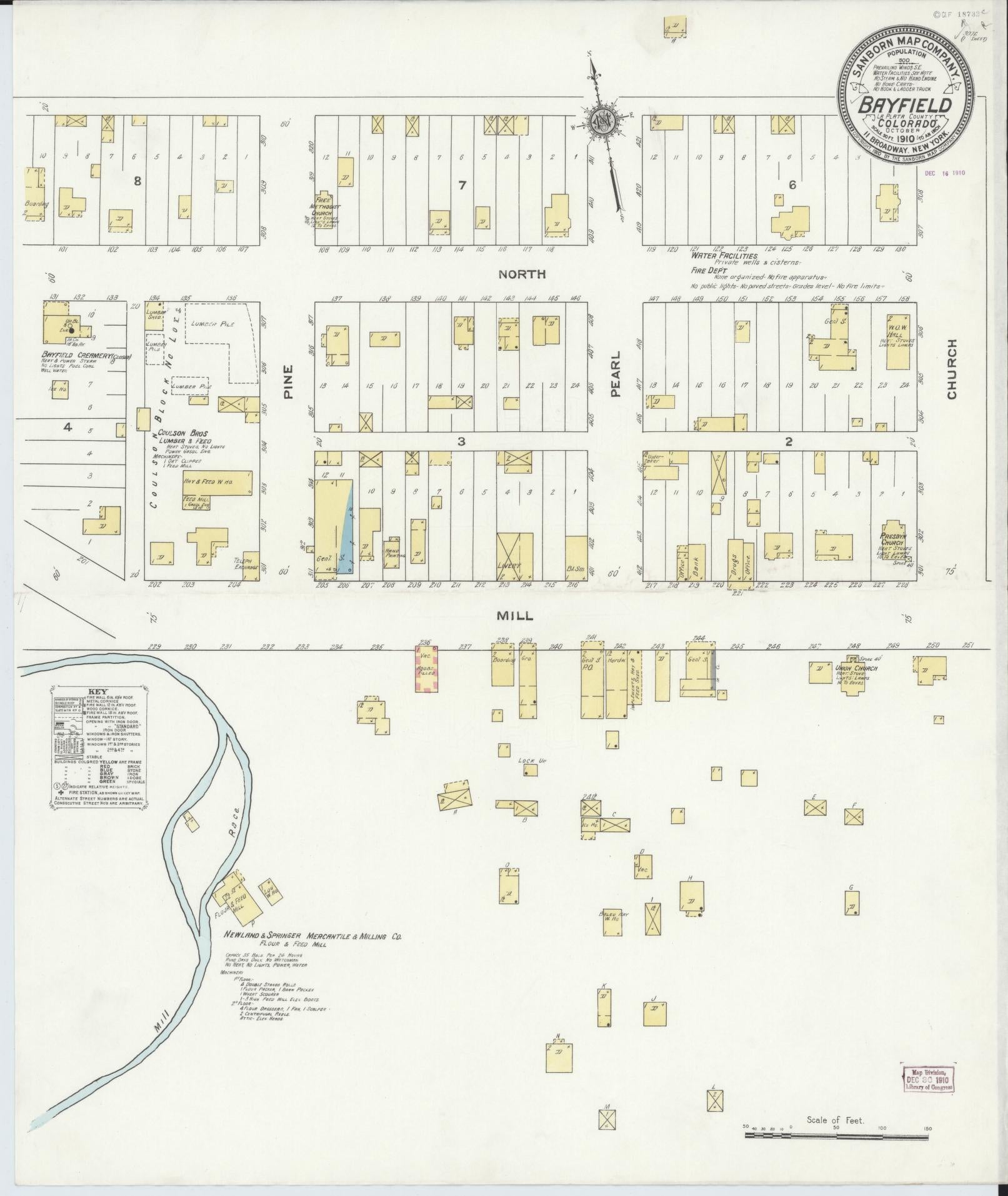 Sanborn Fire Insurance Map from Bayfield, La Plata County, Colorado. (1910) – Historic Sanborn Fire Insurance Map Print