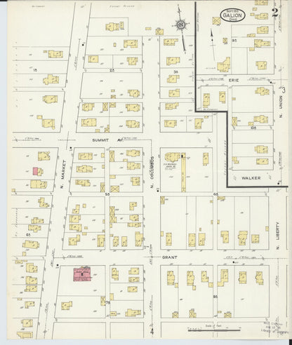 Sanborn Fire Insurance Map from Galion, Crawford County, Ohio (1913), Sheet #0002 - Historic Sanborn Fire Insurance Map Print, vintage old map wall art, antique decor, genealogy gift, Ohio Ohio map