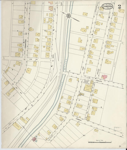 Sanborn Fire Insurance Map from Cameron, Marshall County, West Virginia (1912), Sheet #0002 - Complete Map Set gallery image, historic Sanborn map, vintage wall art, West Virginia West Virginia