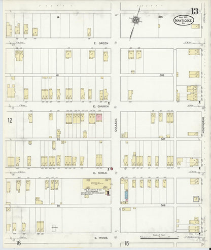 Sanborn Fire Insurance Map from Nanticoke, Luzerne County, Pennsylvania (1912), Sheet #0013 - Historic Sanborn Fire Insurance Map Print, vintage old map wall art, antique decor, genealogy gift, Pennsylvania Pennsylvania map