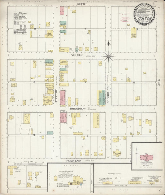Sanborn Fire Insurance Map from Colton, Whitman County, Washington (1893), Sheet #0001 - Historic Sanborn Fire Insurance Map Print, vintage old map wall art, antique decor, genealogy gift, Washington Washington map