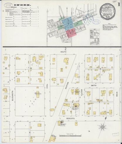 Sanborn Fire Insurance Map from Colchester, Mcdonough County, Illinois (1898), Sheet #0001 - Complete Map Set gallery image, historic Sanborn map, vintage wall art, Illinois Illinois