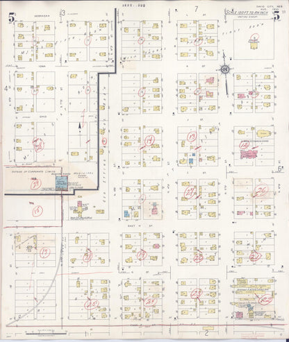 Sanborn Fire Insurance Map from David City, Butler County, Nebraska (1944), Sheet #0005 - Complete Map Set gallery image, historic Sanborn map, vintage wall art, Nebraska Nebraska