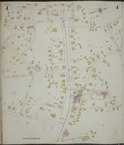 Sanborn Fire Insurance Map from Commerce, Jackson County, Georgia (1943), Sheet #0004 - Complete Map Set gallery image, historic Sanborn map, vintage wall art, Georgia Georgia