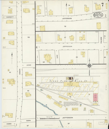Sanborn Fire Insurance Map from Boston, Thomas County, Georgia (1916), Sheet #0007 - Complete Map Set gallery image, historic Sanborn map, vintage wall art, Georgia Georgia