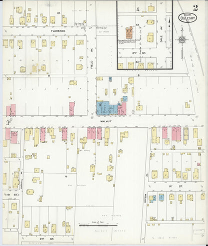 Sanborn Fire Insurance Map from Oglesby, La Salle County, Illinois (1911), Sheet #0002 - Complete Map Set gallery image, historic Sanborn map, vintage wall art, Illinois Illinois