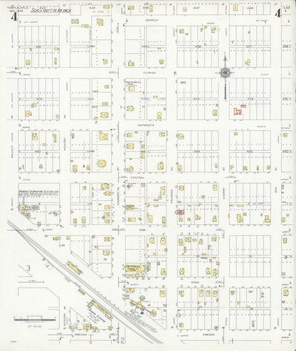 Sanborn Fire Insurance Map from Temple, Cotton County, Oklahoma (1939), Sheet #0004 - Complete Map Set gallery image, historic Sanborn map, vintage wall art, Oklahoma Oklahoma