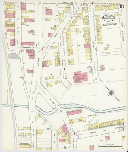 Sanborn Fire Insurance Map from Homestead, Allegheny County, Pennsylvania (1913), Sheet #0018 - Complete Map Set gallery image, historic Sanborn map, vintage wall art, Pennsylvania Pennsylvania
