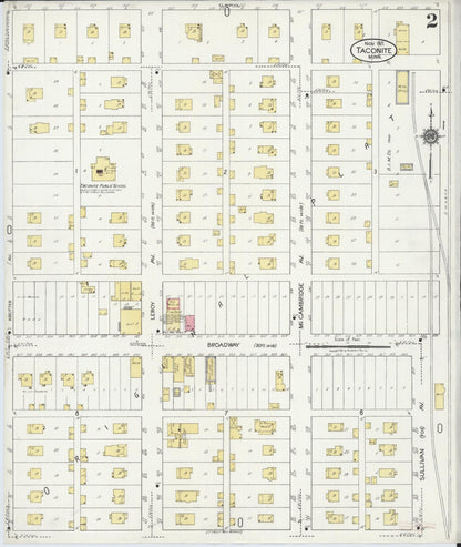 Sanborn Fire Insurance Map from Taconite, Ltasca County, Minnesota (1921), Sheet #0002 - Historic Sanborn Fire Insurance Map Print, vintage old map wall art, antique decor, genealogy gift, Minnesota Minnesota map