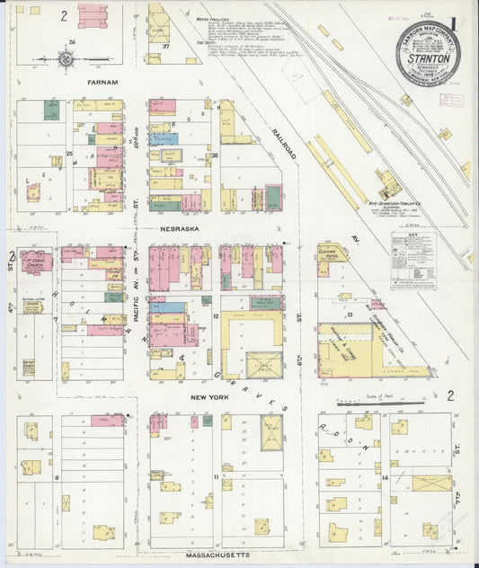 Sanborn Fire Insurance Map from Stanton, Stanton County, Nebraska (1909), Sheet #0001 - Complete Map Set gallery image, historic Sanborn map, vintage wall art, Nebraska Nebraska