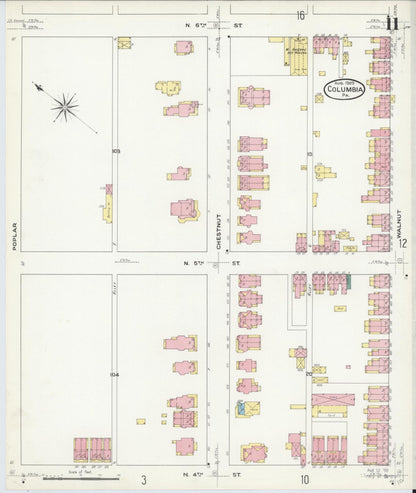 Sanborn Fire Insurance Map from Columbia, Lancaster County, Pennsylvania (1909), Sheet #0011 - Complete Map Set gallery image, historic Sanborn map, vintage wall art, Pennsylvania Pennsylvania