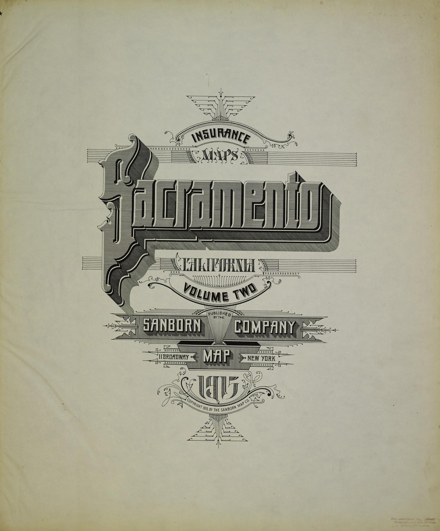 Sanborn Fire Insurance Map from Sacramento, Sacramento County, California (1915), Sheet #0001 - Complete Map Set gallery image, historic Sanborn map, vintage wall art, California California