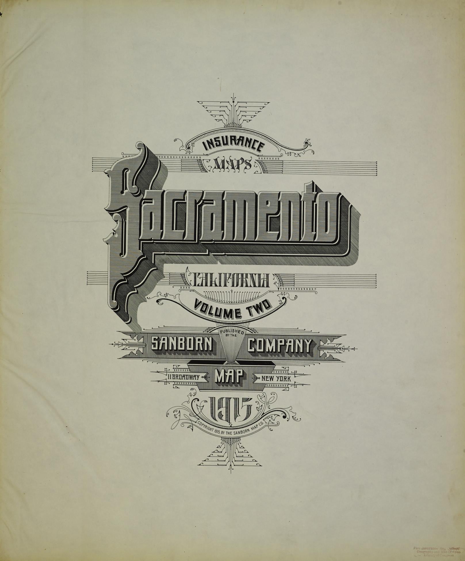 Sanborn Fire Insurance Map from Sacramento, Sacramento County, California (1915), Sheet #0001 - Complete Map Set gallery image, historic Sanborn map, vintage wall art, California California