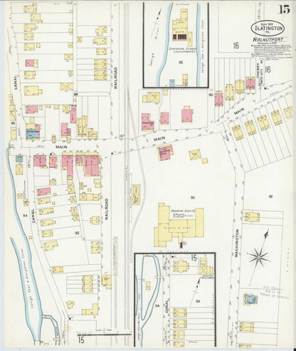 Sanborn Fire Insurance Map from Slatington, Lehigh County, Pennsylvania (1908), Sheet #0015 - Complete Map Set gallery image, historic Sanborn map, vintage wall art, Pennsylvania Pennsylvania