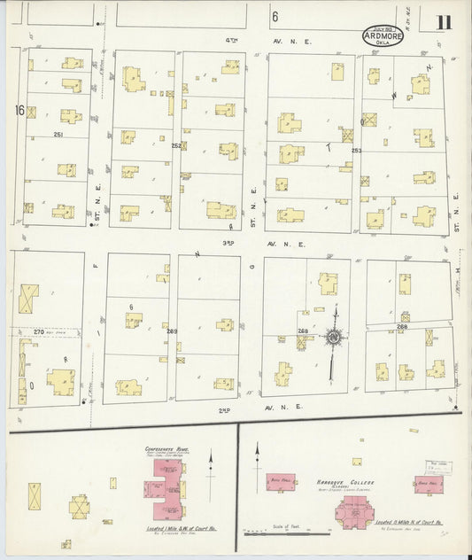 Sanborn Fire Insurance Map from Ardmore, Carter County, Oklahoma (1913), Sheet #0011 - Historic Sanborn Fire Insurance Map Print, vintage old map wall art, antique decor, genealogy gift, Oklahoma Oklahoma map