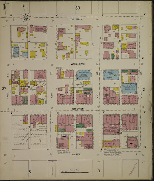 Sanborn Fire Insurance Map from Burlington, Des Moines County, Iowa. (1900) – Map View