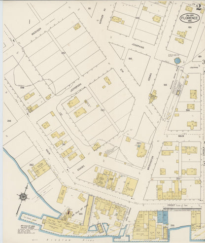 Sanborn Fire Insurance Map from Florence, Lane County, Oregon (1920), Sheet #0002 - Complete Map Set gallery image, historic Sanborn map, vintage wall art, Oregon Oregon