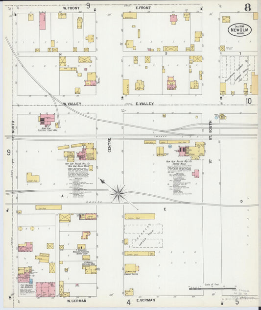 Sanborn Fire Insurance Map from New Ulm, Brown County, Minnesota (1899), Sheet #0008 - Historic Sanborn Fire Insurance Map Print, vintage old map wall art, antique decor, genealogy gift, Minnesota Minnesota map