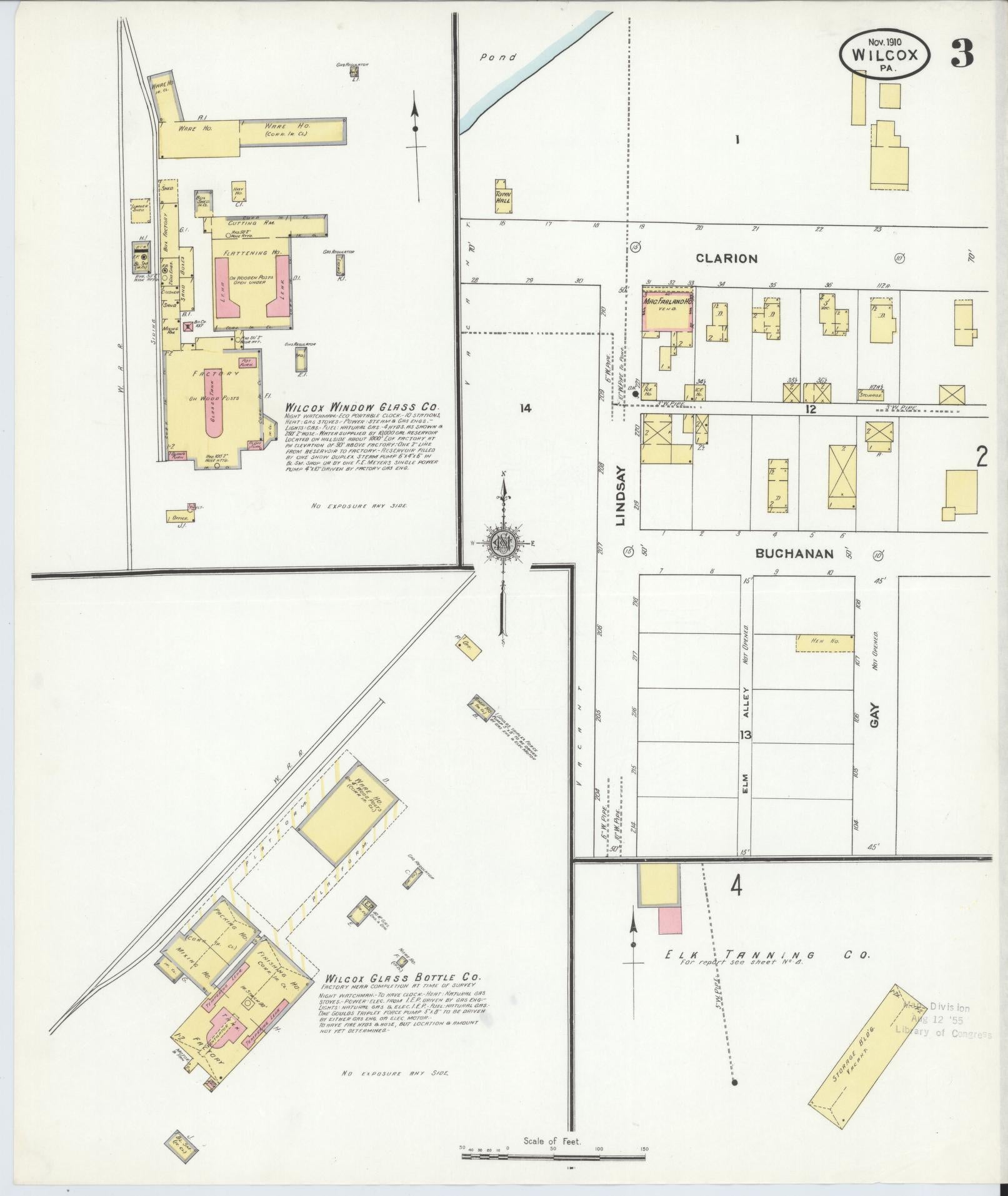 Sanborn Fire Insurance Map from Wilcox, Elk County, Pennsylvania (1910), Sheet #0003 - Complete Map Set gallery image, historic Sanborn map, vintage wall art, Pennsylvania Pennsylvania