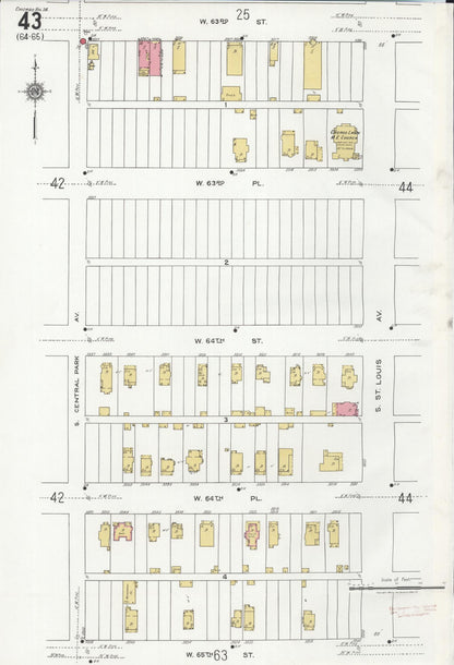 Sanborn Fire Insurance Map from Chicago, Cook County, Illinois (1920), Sheet #0043 - Historic Sanborn Fire Insurance Map Print, vintage old map wall art, antique decor, genealogy gift, Illinois Illinois map
