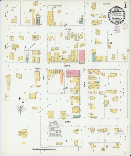 Sanborn Fire Insurance Map from Plainfield, Waushara County, Wisconsin (1901), Sheet #0001 - Historic Sanborn Fire Insurance Map Print, vintage old map wall art, antique decor, genealogy gift, Wisconsin Wisconsin map