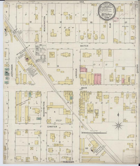 Sanborn Fire Insurance Map from Bethany, Moultrie County, Illinois. (1895) – Map View