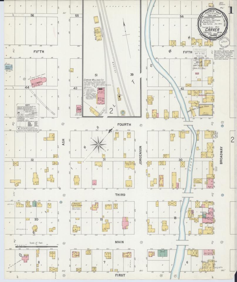 Sanborn Fire Insurance Map from Carver, Carver County, Minnesota. (1900) – Map View