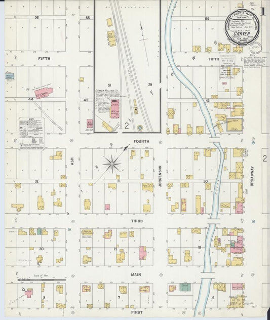 Sanborn Fire Insurance Map from Carver, Carver County, Minnesota. (1900) – Map View