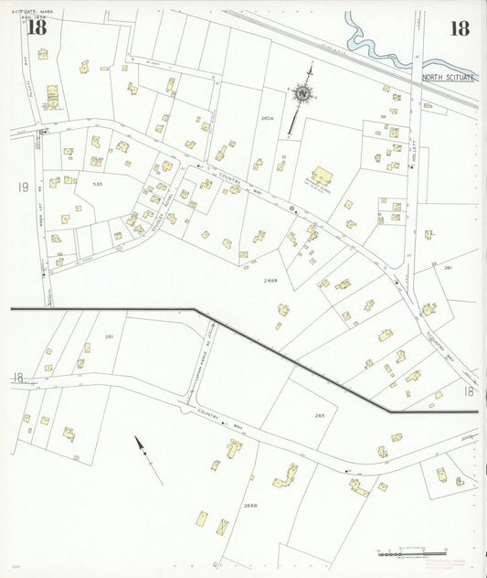Sanborn Fire Insurance Map from Scituate, Plymouth County, Massachusetts (1939), Sheet #0018 - Historic Sanborn Fire Insurance Map Print, vintage old map wall art, antique decor, genealogy gift, Massachusetts Massachusetts map