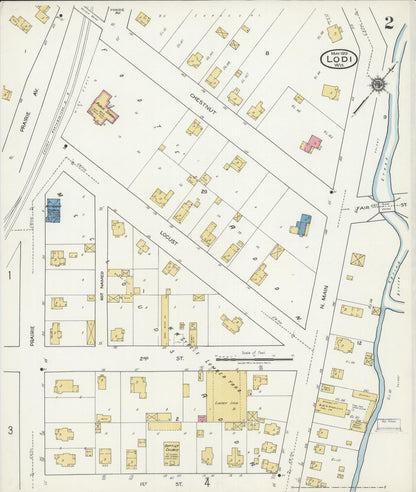 Sanborn Fire Insurance Map from Lodi, Columbia County, Wisconsin (1919), Sheet #0002 - Complete Map Set gallery image, historic Sanborn map, vintage wall art, Wisconsin Wisconsin