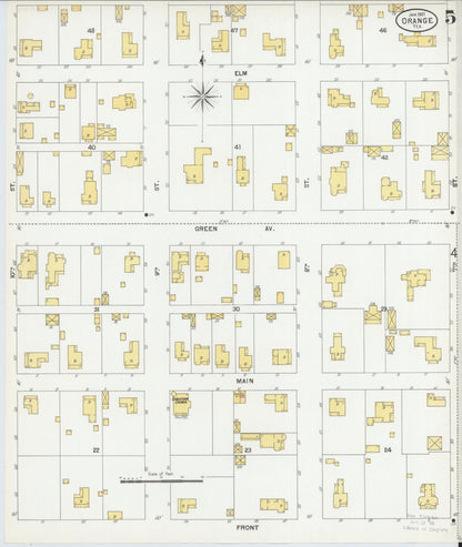 Sanborn Fire Insurance Map from Orange, Orange County, Texas (1901), Sheet #0005 - Complete Map Set gallery image, historic Sanborn map, vintage wall art, Texas Texas