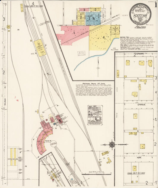 Sanborn Fire Insurance Map from Kootenai, Bonner County, Idaho. (1921) – Historic Sanborn Fire Insurance Map Print