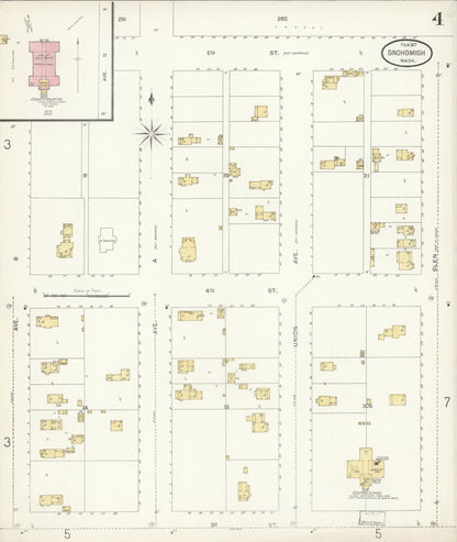 Sanborn Fire Insurance Map from Snohomish, Snohomish County, Washington (1897), Sheet #0004 - Complete Map Set gallery image, historic Sanborn map, vintage wall art, Washington Washington