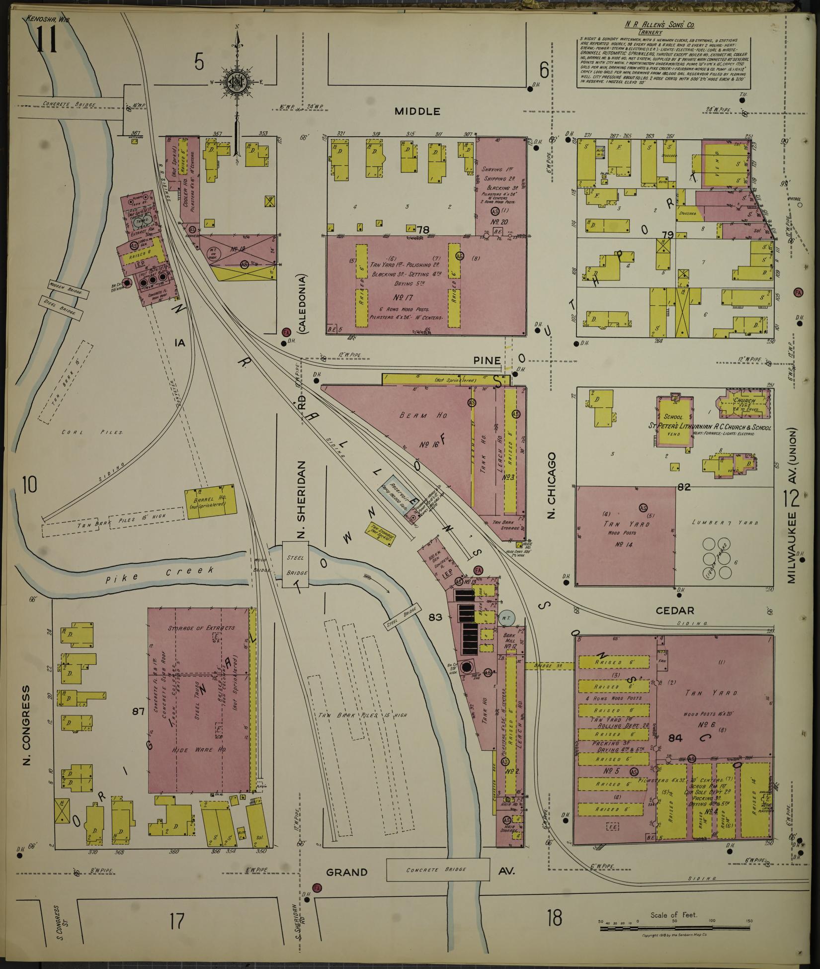 Sanborn Fire Insurance Map from Kenosha, Kenosha County, Wisconsin. (1918), Sheet 15