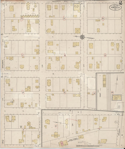 Sanborn Fire Insurance Map from Yoncalla, Douglas County, Oregon (1931), Sheet #0002 - Complete Map Set gallery image, historic Sanborn map, vintage wall art, Oregon Oregon