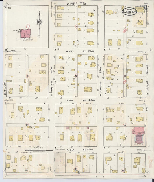 Sanborn Fire Insurance Map from Lexington, Dawson County, Nebraska (1943), Sheet #0004 - Historic Sanborn Fire Insurance Map Print, vintage old map wall art, antique decor, genealogy gift, Nebraska Nebraska map
