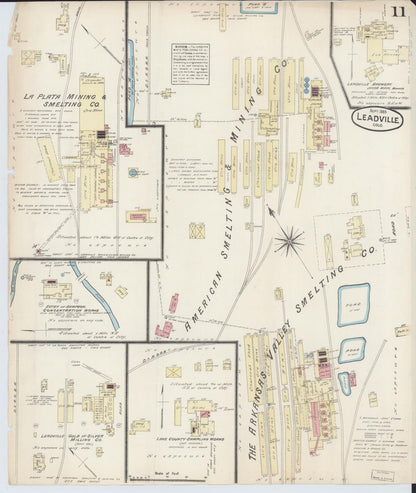 Sanborn Fire Insurance Map from Leadville, Lake County, Colorado (1883), Sheet #0011 - Complete Map Set gallery image, historic Sanborn map, vintage wall art, Colorado Colorado