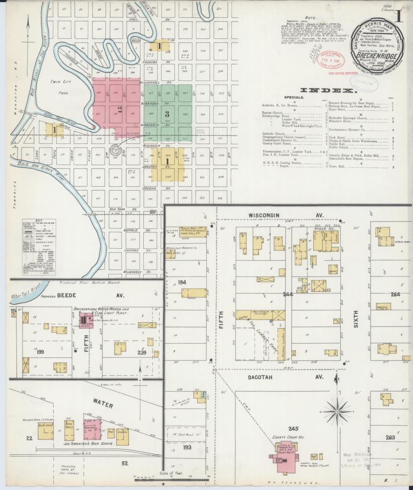 Sanborn Fire Insurance Map from Breckenridge, Wilkin County, Minnesota. (1898) – Map View