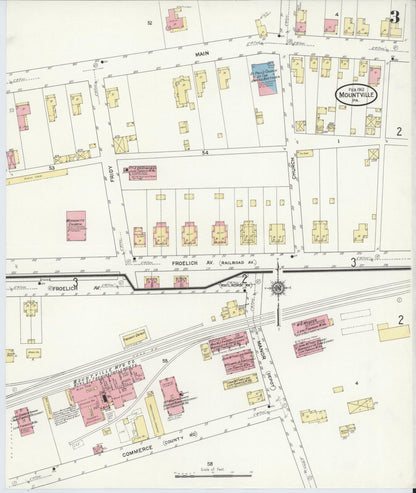 Sanborn Fire Insurance Map from Mountville, Lancaster County, Pennsylvania (1912), Sheet #0003 - Complete Map Set gallery image, historic Sanborn map, vintage wall art, Pennsylvania Pennsylvania