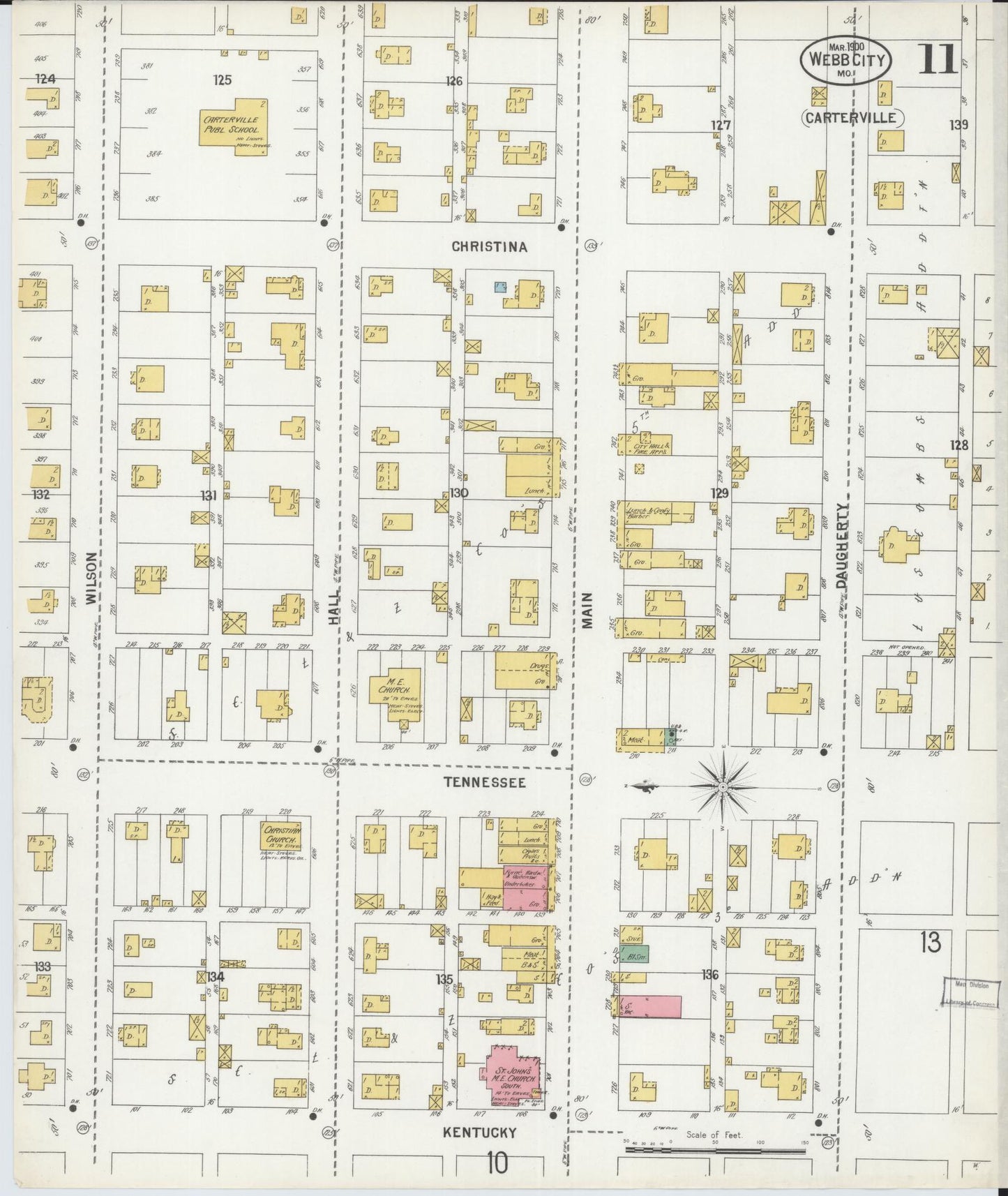 Sanborn Fire Insurance Map from Webb City, Jasper County, Missouri (1900), Sheet #0011 - Complete Map Set gallery image, historic Sanborn map, vintage wall art, Missouri Missouri