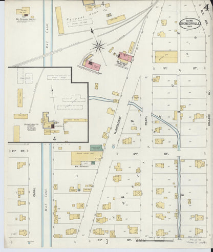 Sanborn Fire Insurance Map from Spencerville, Allen County, Ohio (1902), Sheet #0004 - Complete Map Set gallery image, historic Sanborn map, vintage wall art, Ohio Ohio