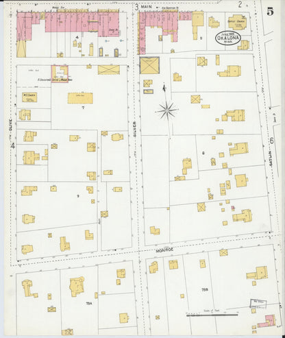 Sanborn Fire Insurance Map from Okolona, Chickasaw County, Mississippi (1905), Sheet #0005 - Complete Map Set gallery image, historic Sanborn map, vintage wall art, Mississippi Mississippi