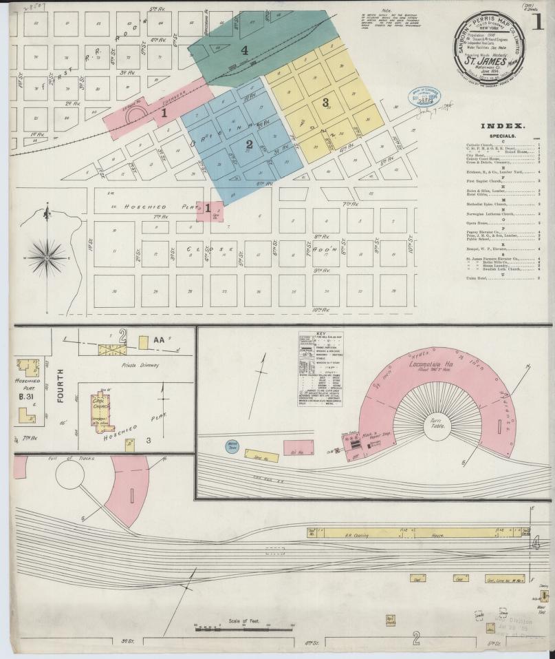 Sanborn Fire Insurance Map from Saint James, Watonwan County, Minnesota. (1894) – Map View