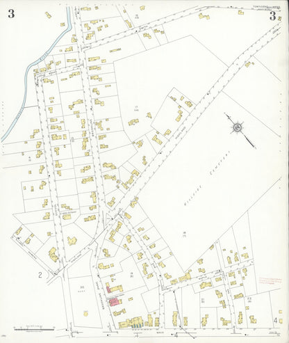 Sanborn Fire Insurance Map from Townsend, Middlesex County, Massachusetts (1936), Sheet #0003 - Historic Sanborn Fire Insurance Map Print, vintage old map wall art, antique decor, genealogy gift, Massachusetts Massachusetts map
