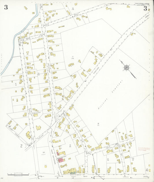 Sanborn Fire Insurance Map from Townsend, Middlesex County, Massachusetts (1936), Sheet #0003 - Historic Sanborn Fire Insurance Map Print, vintage old map wall art, antique decor, genealogy gift, Massachusetts Massachusetts map