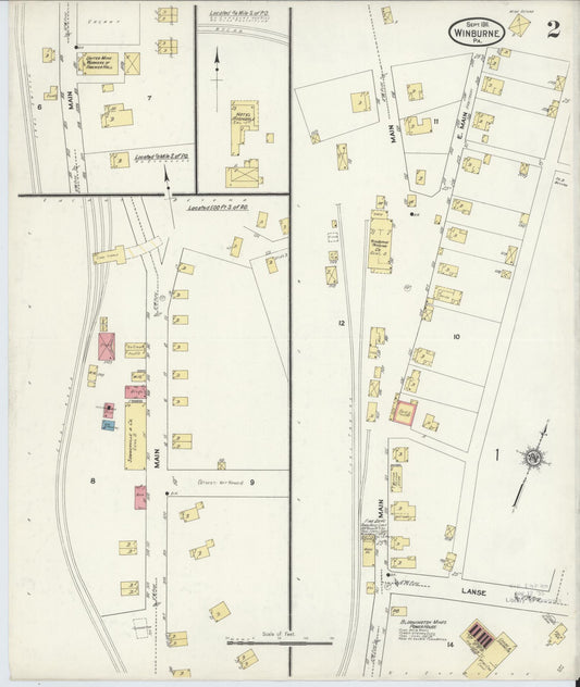 Sanborn Fire Insurance Map from Winburne, Clearfield County, Pennsylvania (1911), Sheet #0002 - Historic Sanborn Fire Insurance Map Print, vintage old map wall art, antique decor, genealogy gift, Pennsylvania Pennsylvania map