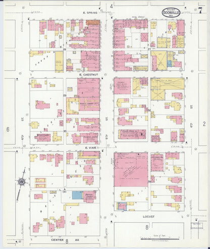 Sanborn Fire Insurance Map from Boonville, Cooper County, Missouri (1917), Sheet #0007 - Complete Map Set gallery image, historic Sanborn map, vintage wall art, Missouri Missouri