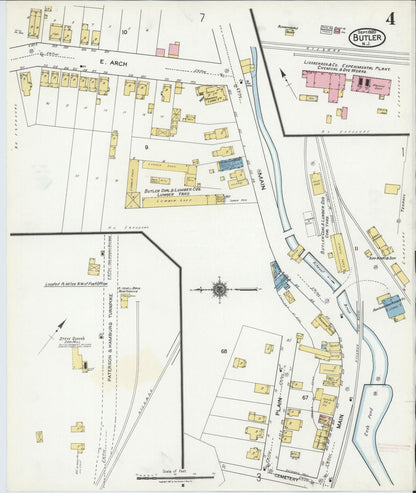 Sanborn Fire Insurance Map from Butler, Morris County, New Jersey (1920), Sheet #0004 - Complete Map Set gallery image, historic Sanborn map, vintage wall art, New Jersey New Jersey