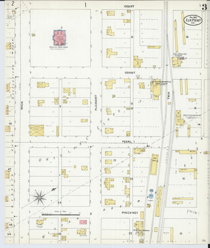 Sanborn Fire Insurance Map from Elk Point, Union County, South Dakota (1903), Sheet #0003 - Complete Map Set gallery image, historic Sanborn map, vintage wall art, South Dakota South Dakota